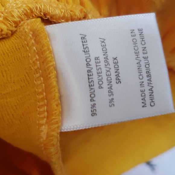 Modcloth yellow textured v-neck button donw tunic dress with  ruffle M - Picture 6 of 7